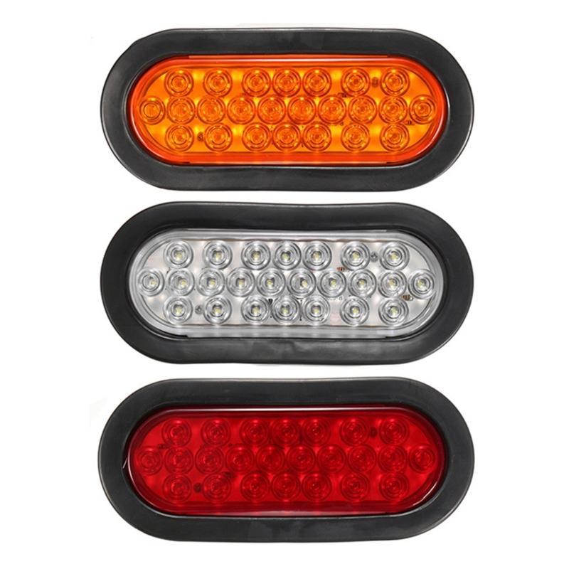Pack of 2 Tail Lights High Visibility 24LED Recessed Suitable for Enhanced Safety on Trucks and Trailers Large Vehicles