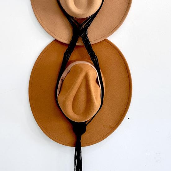 Hat Hanger Gothic Style Halloween Bat Shape Easy Installation Wall Mounted Cloak Rack Hand-Woven Baseball Cap Holder