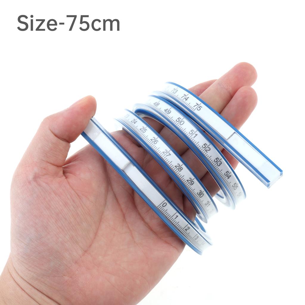 300mm - 1m Flexible Curve Ruler Imperial and Metric Double Scale PVC Curved Ruler for Woodworking / Sewing / Drawing
