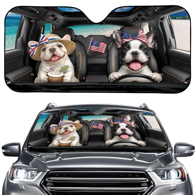 Creative Animal Car Sunshade - Cute Dog Sticker Package