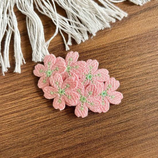 Hairpin Embroidered Cherry Blossom Hair Clip Side Clip Bun Decoration Macaron Color Hair Pin Hair Accessory
