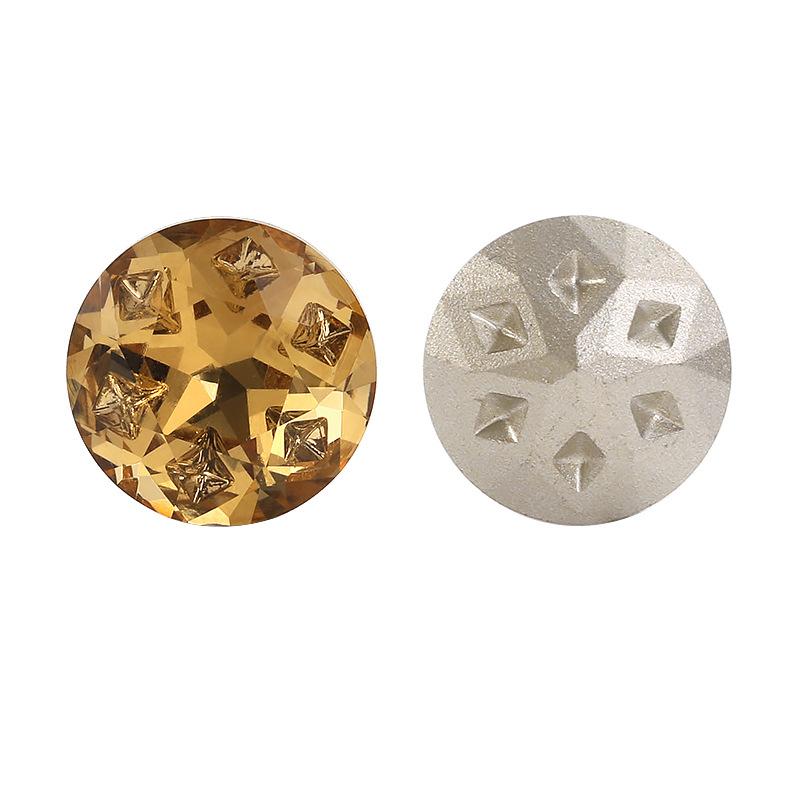 Lan Guang Round Shape K9 Glass Rhinestones Bulk Pointback Crystal Rhinestones for Garment Nail Decoration