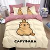 Cartoon Cute Capybaras Duvet Cover 3D Printed Quilt Cover And Pillowcase Bedding For Children And Adult Set Queen Size 2/3Pcs