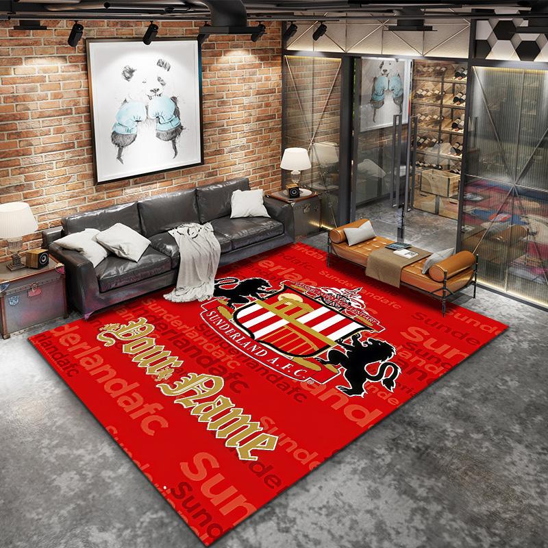 Sunderland Association Football Club Custom Name Carpet Rug For Living Room Bedroom Home Sofa Decoration Kids Play Nonslip Floor Mat