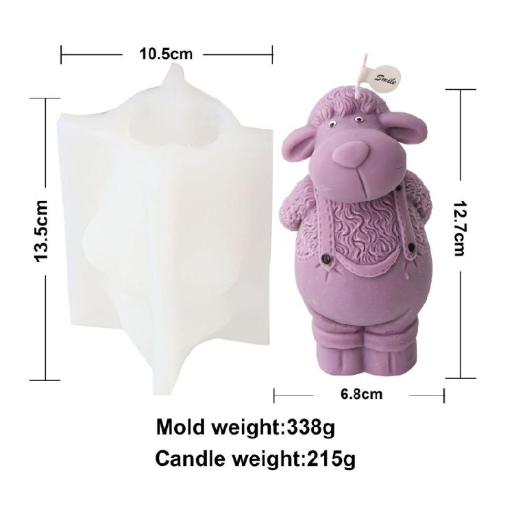 Sheep-like Candle Mold for Making Candle Soap Plaster Ornament Home Decorations