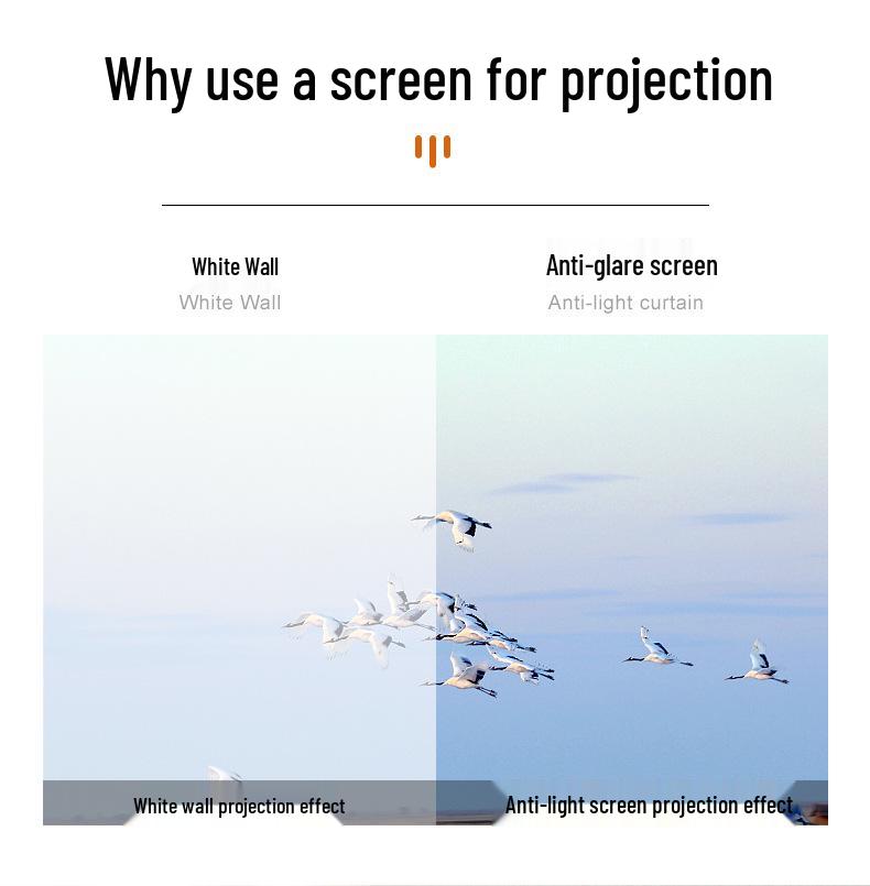 Portable 4K HD Projector Screen, 100-120 Inch Foldable Display for Home Movies