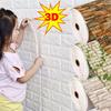 70cmx1/2m Brick Pattern PVC Wallpaper Waterproof 3D Wall Sticker Children's Room Home Bedroom Wall Sticker Decoration