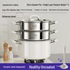 Uto 304 Stainless Steel Soup Pot with 2-Layer Steamer