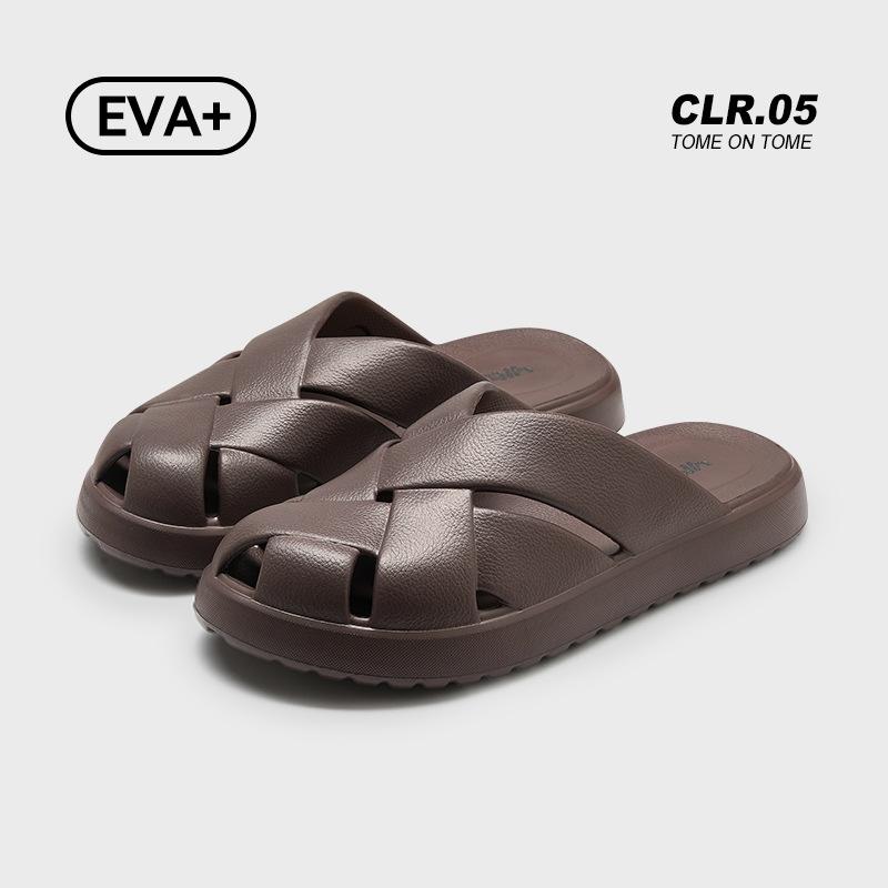 

Ретро стиль сумка голова тапочки женские домашние комнатные нескользящие прохладные тапочки для улицы продвинутое чувство дышащие не пахнущие ноги тапочки мужские 44-45 (suitable for sizes 43-44) коричневый