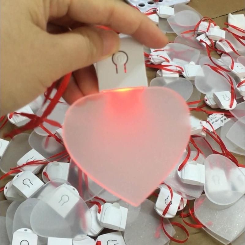 Light Up Hanging Ornaments Rechargeable DIY Acrylic Blank Pendant Charm with Rope for Festival Wedding Party Home Decor