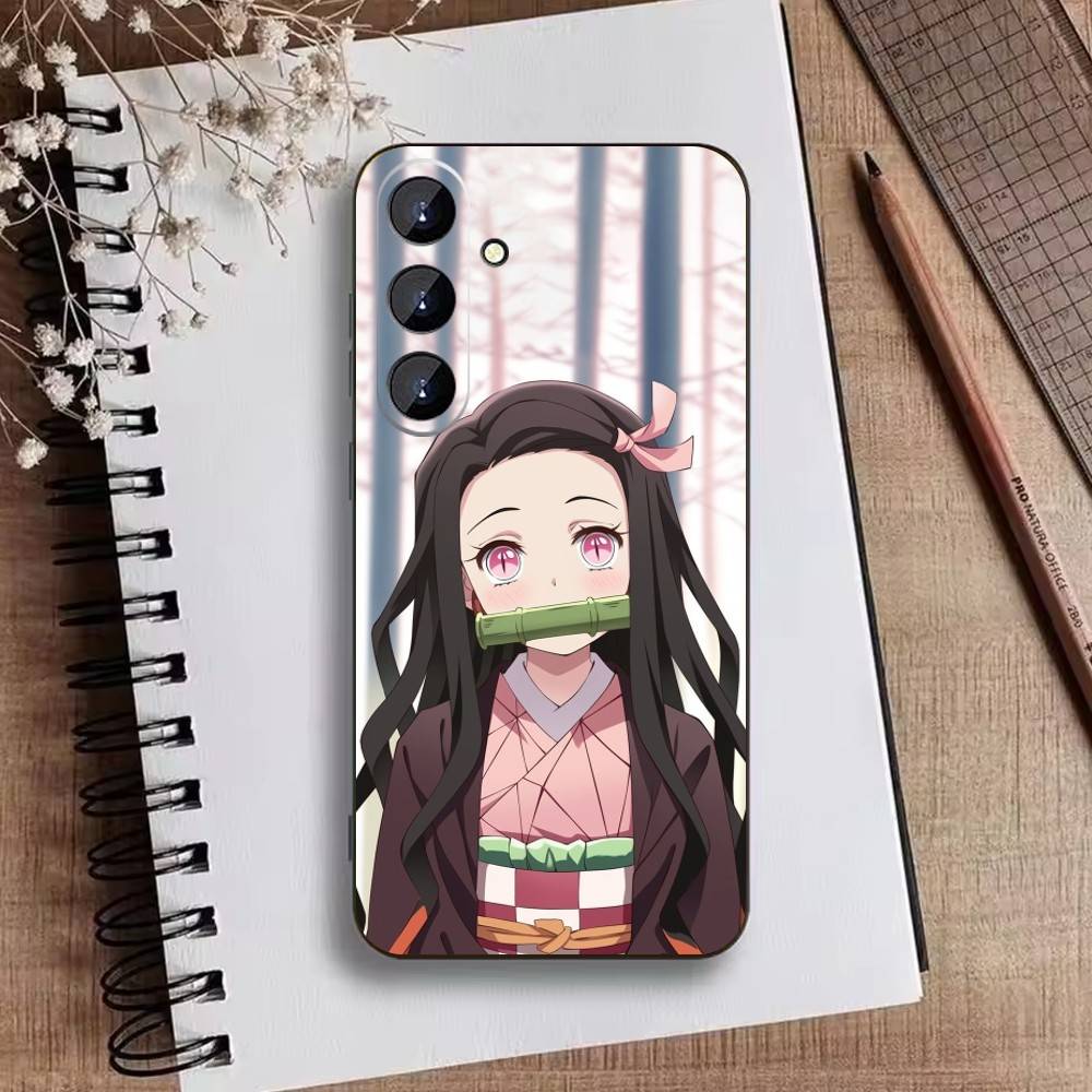 Nezuko P-Kamado Phone Case For Samsung Galaxy A73,21,22,32,71,53,52,51,80,5G Soft Black Cover