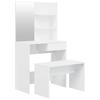 Vidaxl Dressing Table Set, Glossy White, 74.5X40X141 Cm