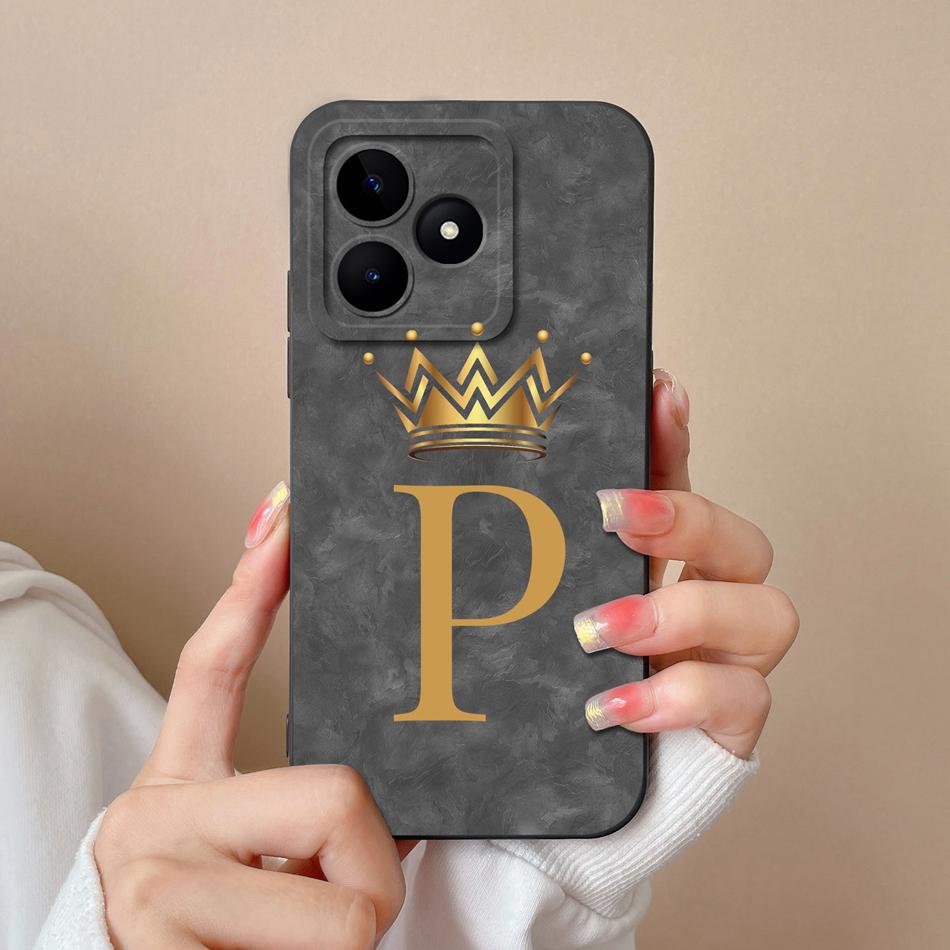 Case For Realme Note 50 60 Cute Panda Letter Soft Liquid Silicone Phone Shell For Oppo Realme Note50 Full Protection Back Cover