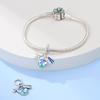 Original Copper Charms Luxury Blue Planet Pendant Beads Fit Bracelet Diy Women Making Delicate Gift Jewelry