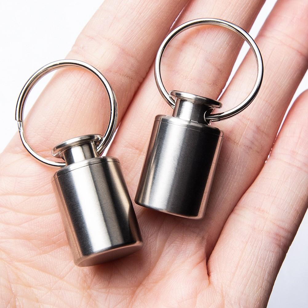 Keychain Lightweight O-ring Gasket Pill Holder Case