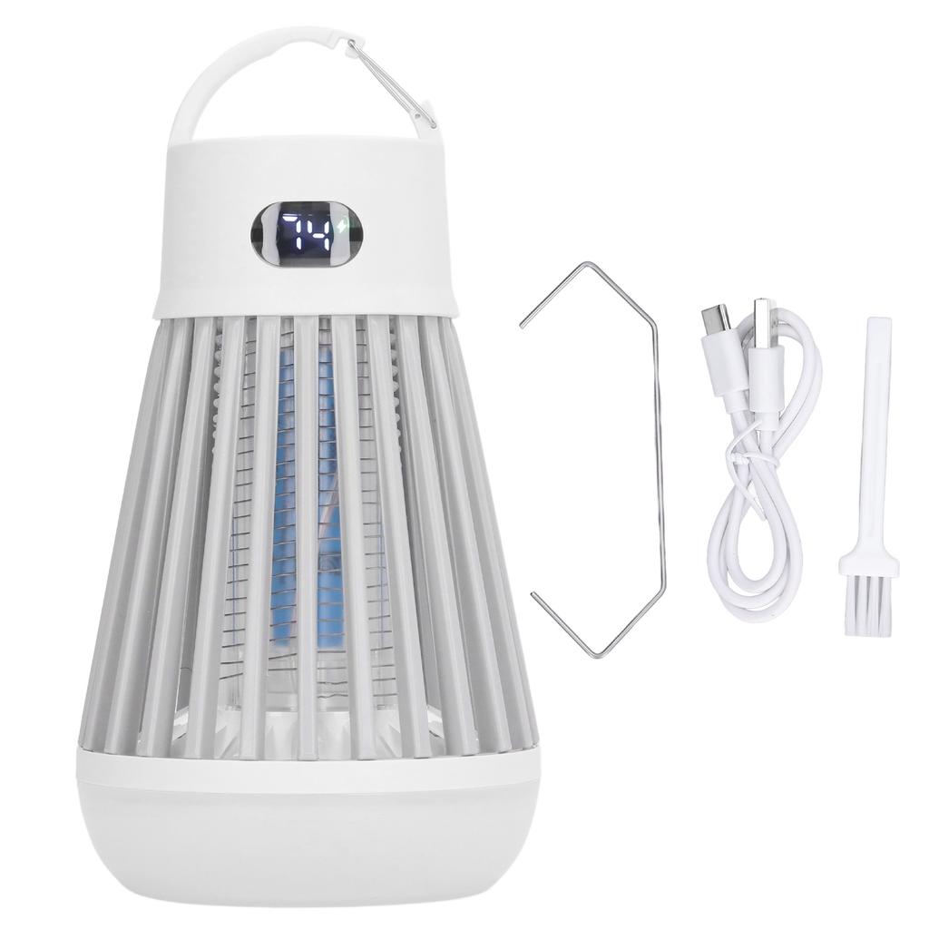 Insektenvernichter Außen Wiederaufladbar Wasserdicht Tragbar 2 in 1 Multifunktional Fliegenfalle Licht für