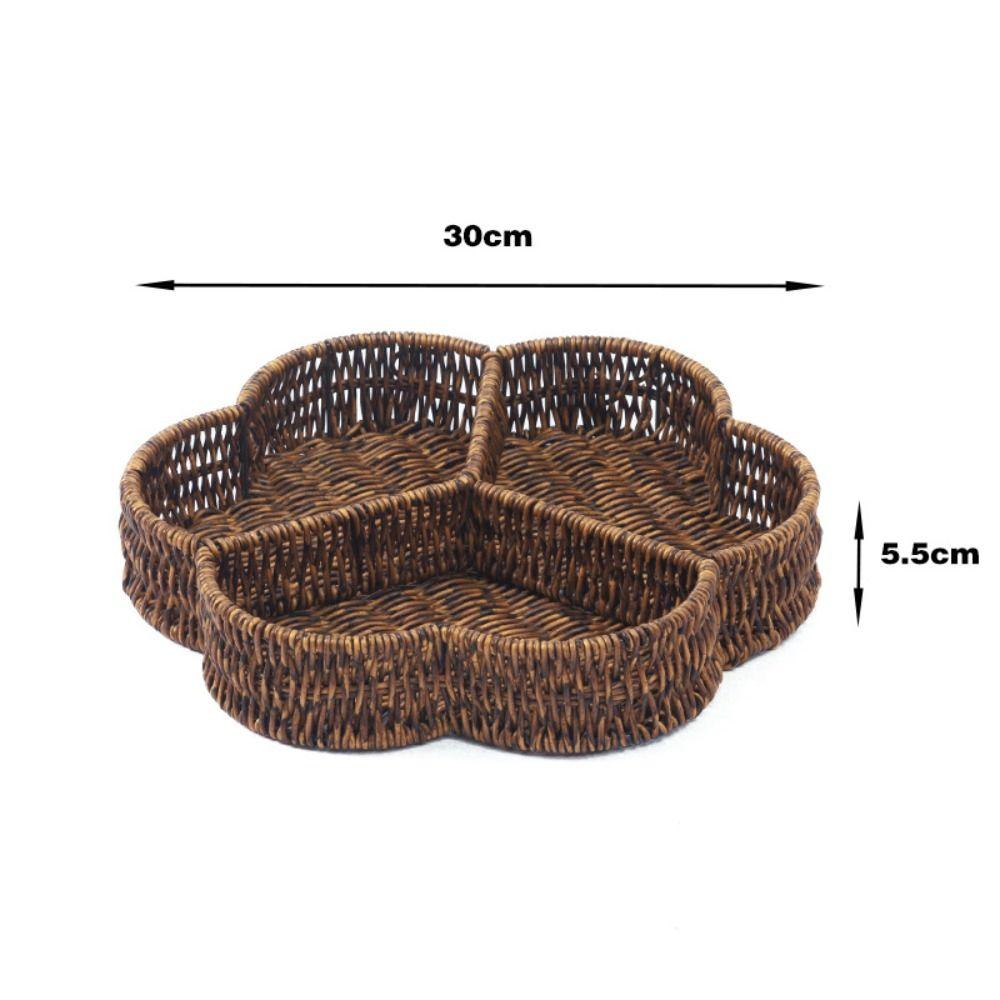 Hardness Rattan Wicker Woven Serving Baskets Handwoven Khaki Restaurant Serving Tabletop Display 10 Styles Rattan Basket