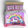 Unicorn Rainbow Castle Set Multiple Sizes Kid'S And Adults' Bedroom Exquisite 3Pc Bedding Set, Gift