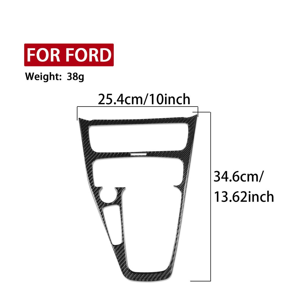 Real Soft Carbon Fiber Car Central Control Gear Shift Panel Sticker For Ford Focus SE RS ST Ecoboost 2015 2016 2017 2018 LHD RHD