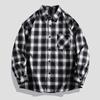 Spring Autumn Long Sleeves New Oversize Shirt For Men's Plaid Harajuku Clothing Casual Hawaiian Shirt