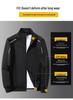 Men's Autumn-Winter Three-Piece Set: Cardigan Hoodie, Loose Sweatpants, Trendy Long-Sleeve Round Neck Top