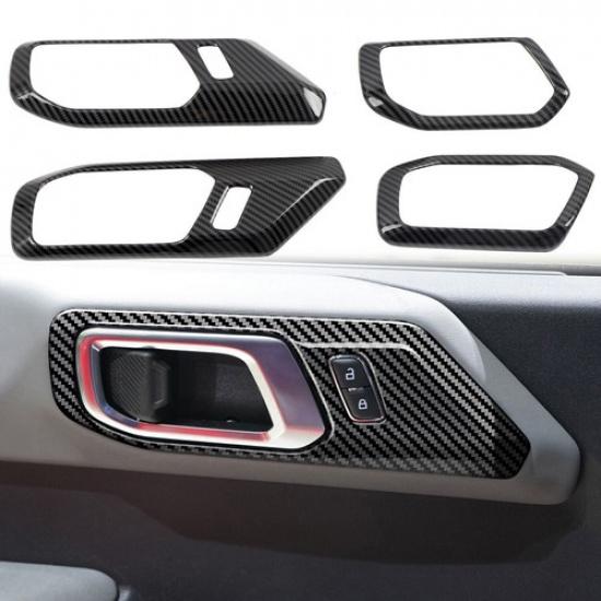 Kohlefaser Innen Türgriff Schalenabdeckung Zierleiste Dekor für -25 Ford Bronco