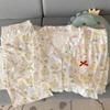 Cute Puppy Imitation Cotton Edge Pajamas Women's Summer Casual Sweet Loungewear Short-sleeved Three-piece Set