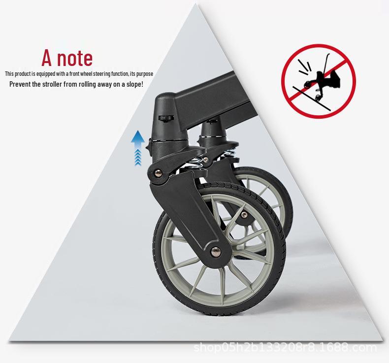 Multifunctional Lightweight Foldable Baby Stroller with Bassinet and Two-Way Car Seat Compatibility