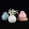 Mini White Pink Ceramics Vase Round Spiral Vase Nordic Creative Flower Arrangement Vases For Home Living Room Coffee Table Decor