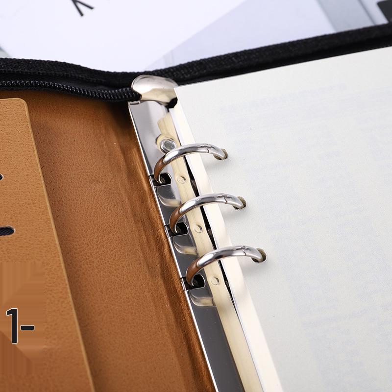 Multifunctional A5/B5 Loose-leaf Zipper Notebook with 8-Digit Calculator & Account Book