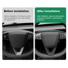Italian Top Suede for Tesla Model 3 Highland 2025 Model Y Juniper 2025-Up Steering Wheel Trim Cover Protect Sticker Interior