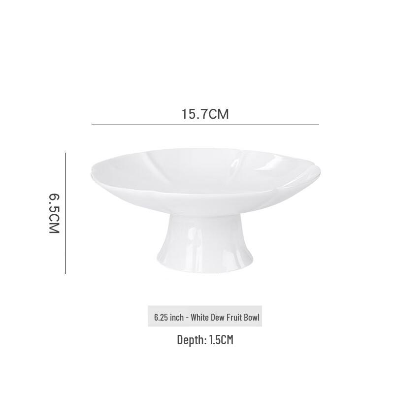Nordic Ceramic High-Foot Fruit & Dessert Serving Plate