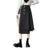 Women's High Waist Woolen A-Line Skirt - Autumn/Winter 2025 Collection, Versatile Mid-Length Irregular Slimming Design