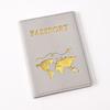 Thickened PU Leather Map-Stamped Luggage Tag & Passport Holder Set