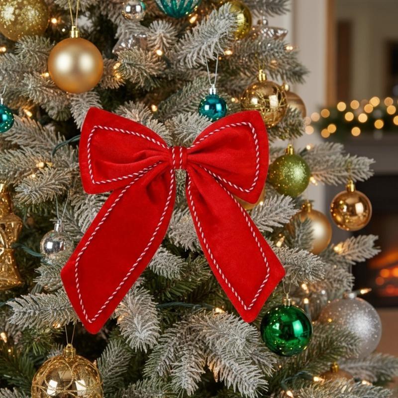 Holiday Velvets Ribbon Hanging Decoration For Restaurants Weddings And Seasonal Displays