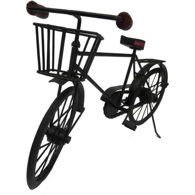 Handicraft Wood & Iron Made Cycle In Black Colour Decorative Showpiece - 26 Cm  (Iron, Wood, Black)