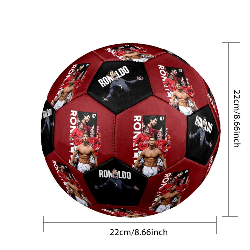Ronaldo's Cristiano Ronaldo's Journey Size 5 Soccer Football Machine Sewn Indoor/Outdoor Universal Football Perfect Gift for Sports Enthusiasts