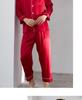 Men's Silk Pajama Set: Butterfly Embroidered Long Sleeve Top & Pants, 100% Mulberry Silk