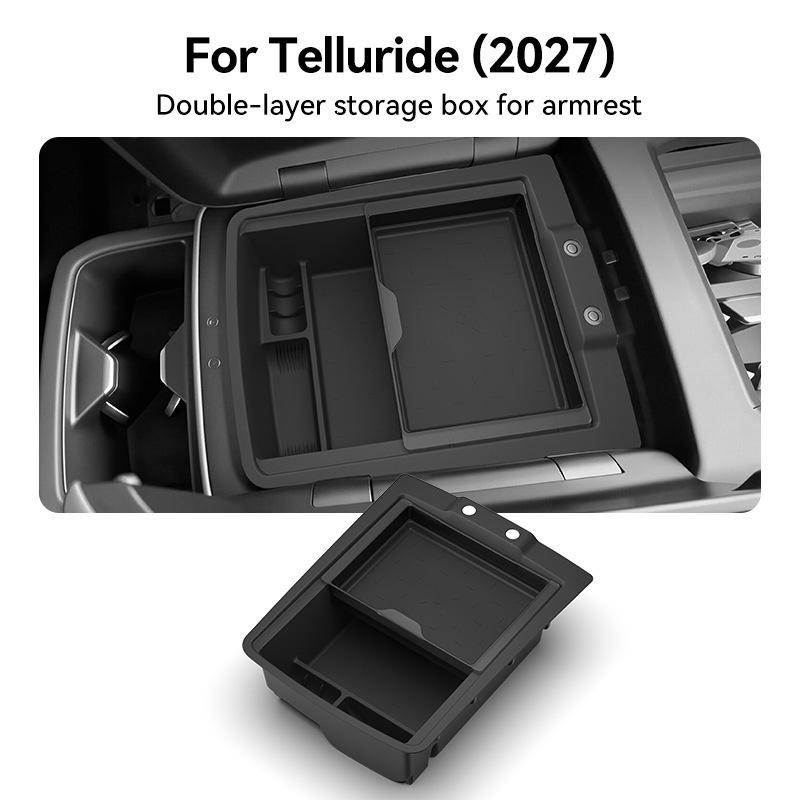 Center Console Armrest Storage Box Organizer Tray For 2027 Kia Telluride All Years Car Interior Accessories Armrest Storage Case