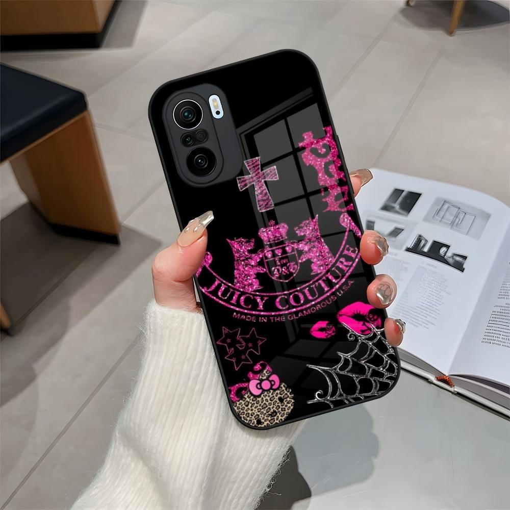 J-JuicysS Couture Phone Case Glass For Xiaomi 15 14 12 Lite 13 Pro 11t Lite POCO M5 X6 M6 X5 X3 NFC F5 F6 Pro Cover