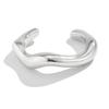 Exaggerated Irregular Cuff Bracelets for Women Fashion Punk Gold Silver Color Glossy Opening Plastic Bangle Female Jewelry