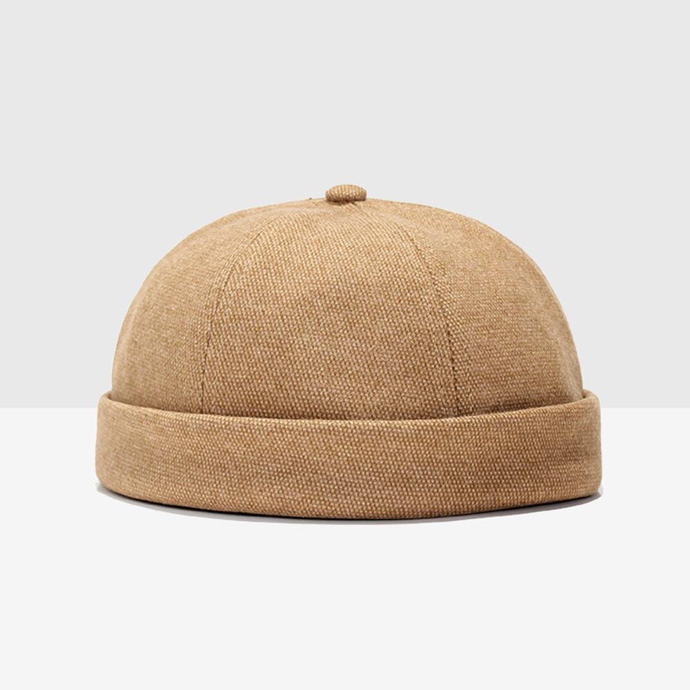 Buy Cap Men Retro Cotton Brimless 