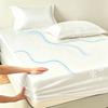 Cooling Bed Sheet for Hot Sleepers, Summer Breathable Mattress Protector with 360° Elastic - Cooling Fabric,  Anti-Wrinkle Fade & Shrink