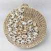 Gold/Silver Round Evening Bag Purse Rhinestone Bridal Clutch WHTUOHENG Formal Minaudiere Handbag For Women Party Dinner Handbags