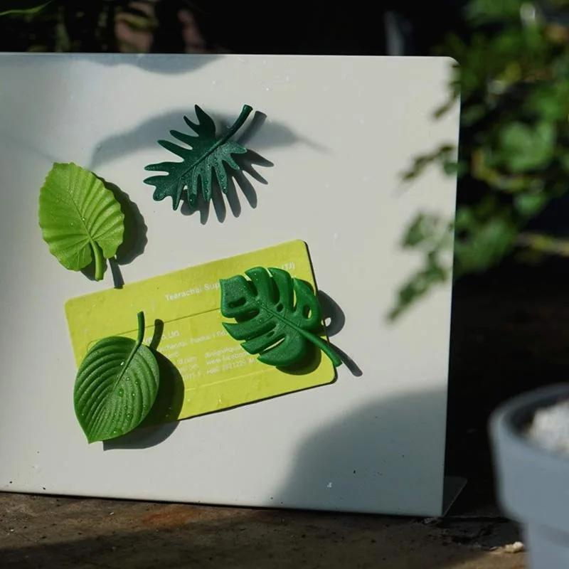 Creative Turtle Leaf Refrigerator Sticker Kitchen Personalized Design Home Fun Decoration Magnet Refrigerator Message Sticker