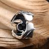 Skeleton Bat Ring Imitation Copper Opening Retro Personalized Trendy Wide Edition Ring Punk Zircon