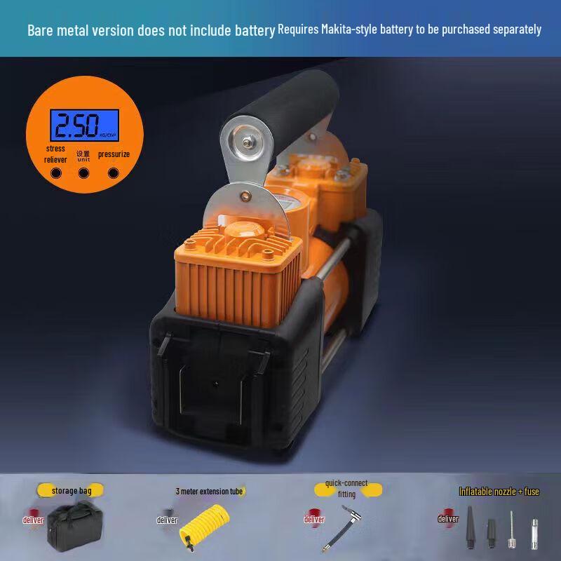 Chaojingyan 21V Cordless Dual Cylinder Car Tire Inflator CN plug (adapter included)