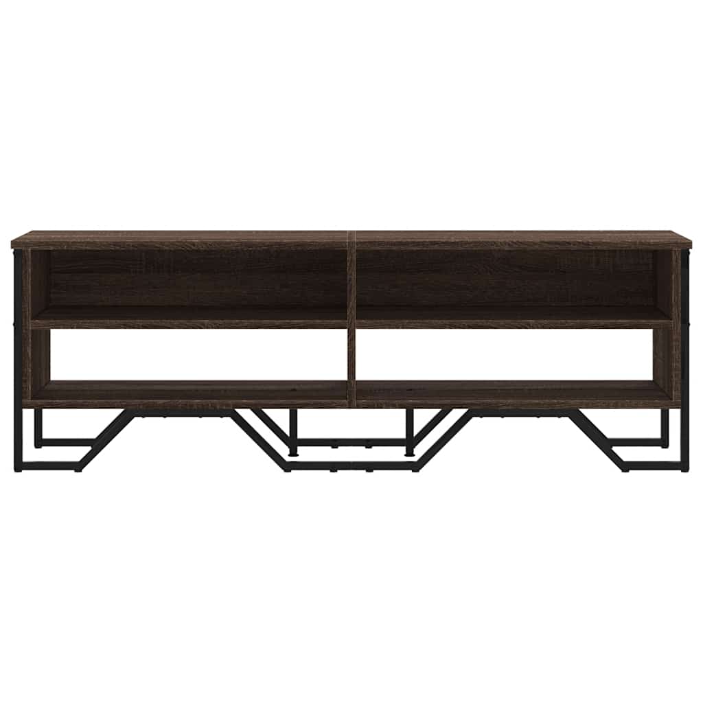 TV Cabinet in Brown Oak Look 122 x 34 x 41 cm Engineered Wood