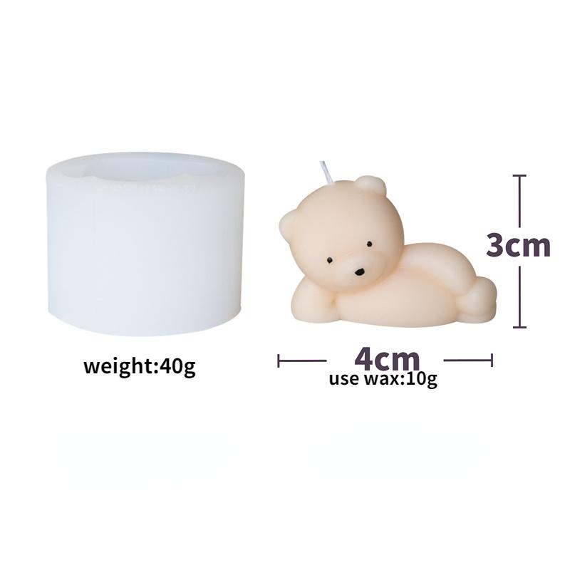 

Силіконові форми для миловаріння ледачий ведмідь Ароматерапевтичний торт Ведмедик Корейська тварина Ведмідь Силіконова форма Форма для мила ручної роботи 4x3cm