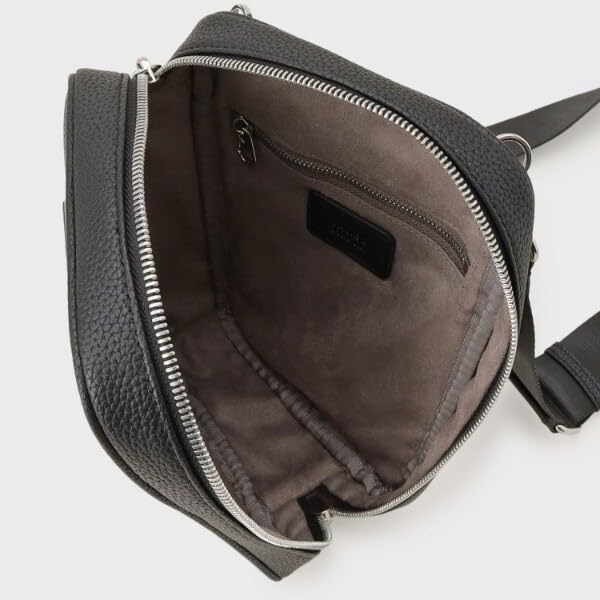 Takeo Kikuchi Microfiber Crossbody Bag, Men's, Beige (052), 07004344